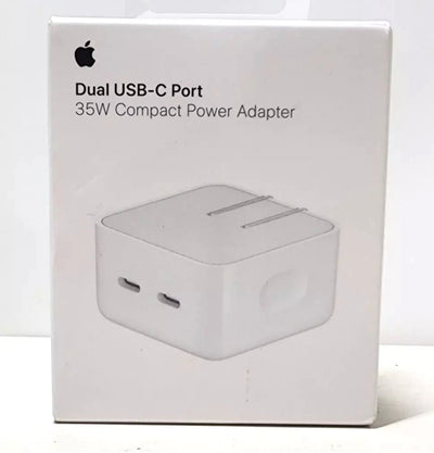 Cargador USB C Doble 35W iPhone iPad Macbook Air 13 Original